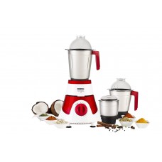 Usha Mixer Grinder (MG-3576) 750-Watt 3 Jars with Full Copper Motor (Red/White)