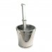 Steel Mortal & Pestle/HAMAMDASTA | Khalbatta | Okhli Masher | Kharal Set (Steel, 9cm) Size 4 Stainless Steel Masher