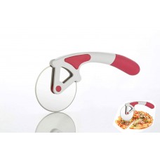 SIGNAMIO® Premium Pizza Cutter - Food Grade Stainless Steel Pizza Cutter Wheel - Smooth Rotating Pizza Slicer Cutter Wheel with Non Slip Ergonomic Handle-Multi Color