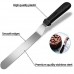 Kitchen ethics Stainless Steel Cake Palette Knife Icing Spatula Angular, Silver, 8 x 2 inch round (AP-08)