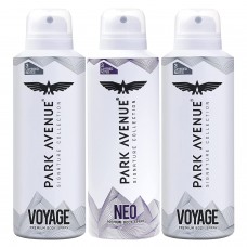 Park Avenue Signature Combo Perfume For Men Fresh Long Lasting Fragrance Pack of 3 (2 Voyage + 1 Neo) 116g/150 ml