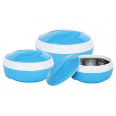 PRINCEWARE Solar Plastic Casserole Set (Blue) -3 Pieces