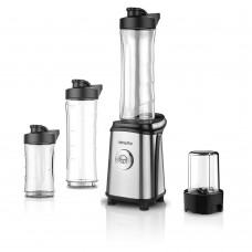 Whipsip Personal Blender for Smoothie, Protein Milk Shake with 3 Portable Sports Jars(Metallic) by Whipsip