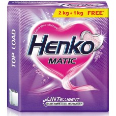 Henko Matic Top Load Detergent - 2 kg with Free Detergent - 1 kg