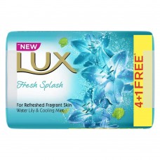 LUX Fresh Splash Water Lily & Cooling Mint Soap Bar, 100 g (Pack of 4) with Buy 4 Get 1