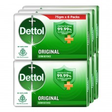 Dettol Original Soap - 75g (Pack of 6)