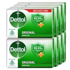 Dettol Original Soap 125g, Buy 6 Get 2 Free, Green