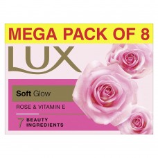 LUX Soft Glow Rose & Vitamin E For Glowing Skin Beauty Soap Offer Pack 8x100 g