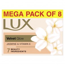 LUX Velvet Glow Jasmine & Vitamin E for Glowing Skin Beauty Soap Offer Pack 8x150 g