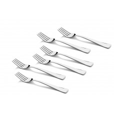 Tarrington House  Stainless Steel Dinner Fork for Home/Kitchen, Set of 6 Pcs. (18 cm.) | Fancy Stainless Steel Silverware Dinner Fork