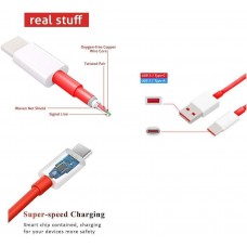 65W Type-C USB Cable for Realme X2 Pro / X 2 Pro USB Cable Original Like | Charger Cable | Quick Dash Warp Dart Flash Super Vooc Fast Charging Cable | Data Sync Cable | Type C to USB-A Cable (6 Amp, 1 Meter/3.2 Feet, TC6, Red)