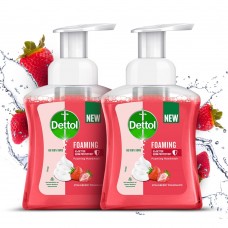 Dettol Foaming Handwash Pump - Strawberry (Pack of 2-250ml each) | Rich Foam | Moisturizing Hand Wash | Soft on Hands