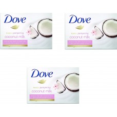 Dove Coconut Oil Beauty Bar Soap (100 g) - Pack of 3