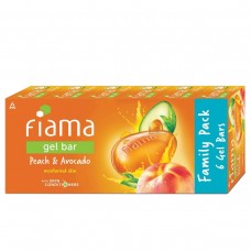 Fiama Gel Bar Peach And Avocado For Moisturized Skin, 125g Soap, Pack of 6