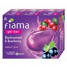 Fiama Gel Bar, Blackcurrant and Bearberry, RADIANT GLOW 125g (Pack of 3) With Skin Conditioners