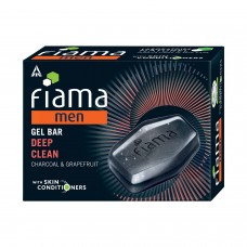 Fiama Men Deep Clean Gel Bar, With Charcoal, Grapefruit & skin conditioners, 125g soap