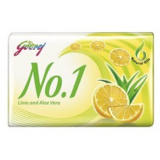 Godrej No.1 Lime and Aloe Vera Soap, 100g (Buy 3 Get 2 Free)