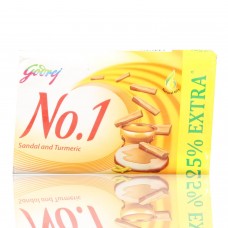 Godrej No.1 Bathing Soap - Sandal and Turmeric, 100g Pack