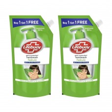 Lifebuoy Nature Germ Protection Green Tea Liquid Handwash Refill, Fights Bacteria And Viruses, Maintains Hand Hygiene, 750 ml (Buy 1 Get 1 Free)