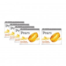 Pears Pure and Gentle Soap Bar, 125g (Buy 4 Get 1 Free)