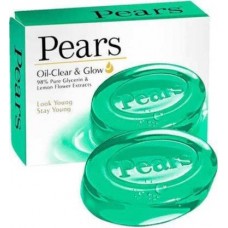 Pears Oil-Clear & Glow Soap Bar 75 gms Epic (Pack of 6) (6 x 75 g) (6 x 75 g)