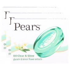 Pears Bathing Soap Oil Clear And Glow, 75g (Pack Of 3) Promo Pack