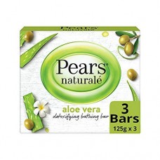 Pears Natural Detoxifying Soap Bar, Aloe Vera, 125G (Pack Of 3)