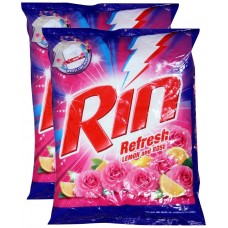  Rin Refresh Detergent Powder Lemon and Rose, 1Kg (Pack of 2) Promo Pack