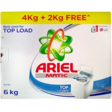 Ariel Matic Detergent Powder - Top Load, 4+2kg Carton