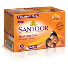 santoor Sandal & Turmeric Soap for Total Skin Care (8 x 100 g)