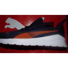 Puma mens  Peacoat/ Vibrant Orange/ Puma White Running Shoes