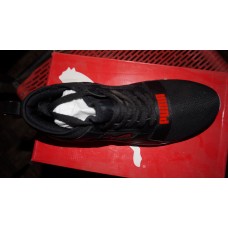 Puma Mens Puma Black /High Risk Red Running Shoe