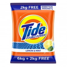 Tide Plus Double Power Detergent Washing Powder Lemon & Mint 6kg + 2kg FREE