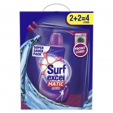 Surf Excel Matic Front Load Liquid Detergent 2+2 L, Specially designed for Tough Stain Removal on Laundry in Washing Machines - Super Saver Offer Pack