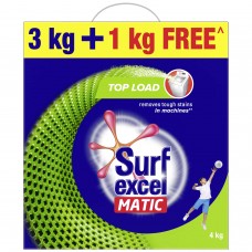 Surf Excel Matic Powder Top Load, 4Kg (3+1Kg), Pack of 1