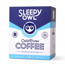 Sleepy Owl Coffee French Vanilla Cold Brew Packs | Set of 5 Packs - Makes 15 Cups | 3 Step Brew - No Equipment Required | Cold Brew Coffee | 100% Arabica Beans