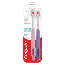 Colgate Gentle UltraFoam Ultra Soft Bristles Manual Toothbrush for adults, 2 Pcs, Soft Bristles for Superior Clean, MulticolorBristles Manual Toothbrush for adults, 2 Pcs, Soft Bristles for Superior Clean, Multicolor