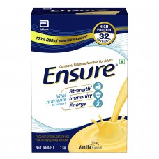 Ensure- Complete Nutrition for Adults with High Protein and 32 immunity nutrients- 1 Kg (Vanilla Flavour)