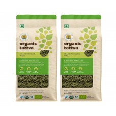 Organic Tattva, Organic Green Moong Whole / Sabut Gluten Free and Unpolished Dal, 1 KG (Pack of 2)