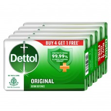 Dettol Original Germ Protection Bathing Soap bar, (Buy 4 Get 1 Free - 125g each), Combo Offer on Bath Soap